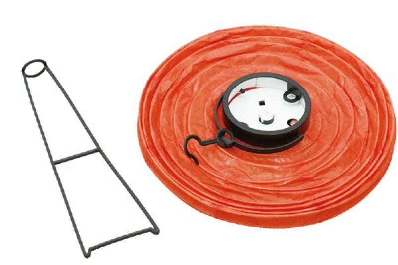 LEDの紅白提灯無地