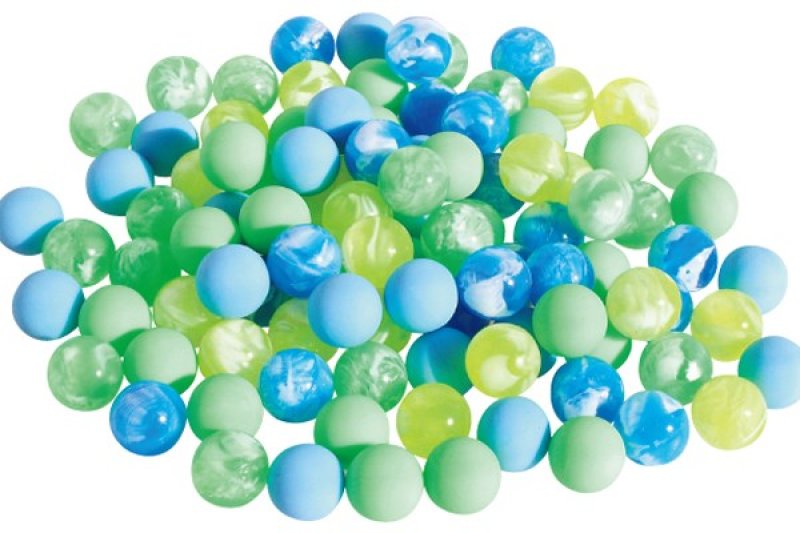 画像1: ブルー系27ｍｍスーパーボール100個 (1)