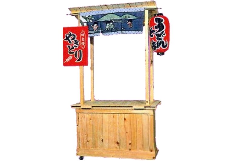 画像1: 1分で組立・解体！木製らくらく屋台セット (1)