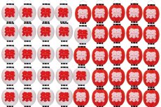 画像1: 祭ポリ提灯八寸丸１００個セット (1)