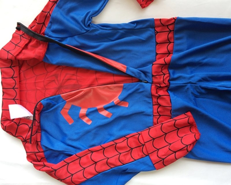 画像3: 【子供用スパイダーマンコスチューム】マスク・ジャンプスーツ・グローブ付き3点セット| (3)