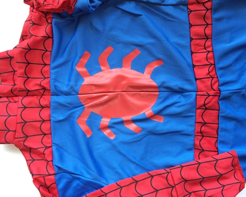 画像2: 【子供用スパイダーマンコスチューム】マスク・ジャンプスーツ・グローブ付き3点セット| (2)