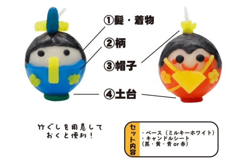 画像2: ひなまつりの手作りキャンドル (2)
