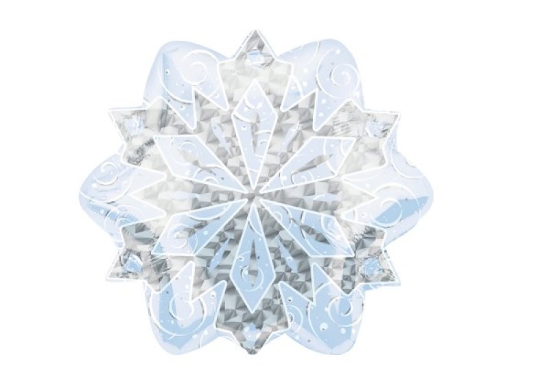 画像1: プリズムスノーフレーク風船（5枚） (1)