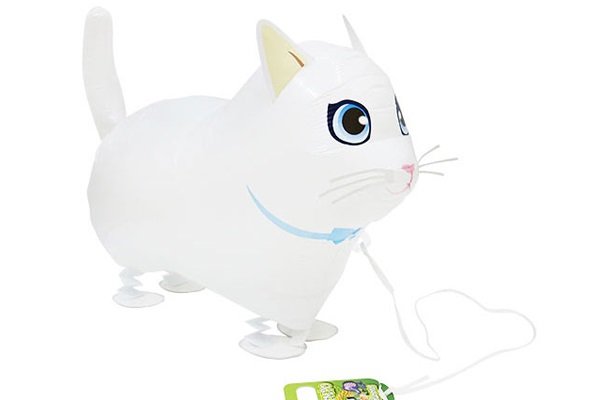 画像1: 白猫お散歩風船（10枚） (1)