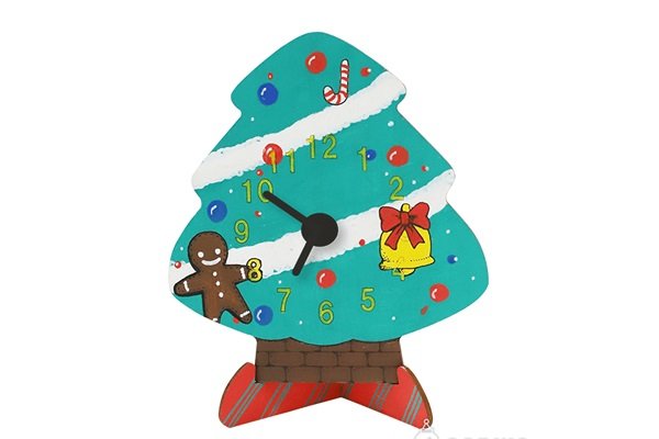 画像1: クリスマスツリー絵描き時計 (1)