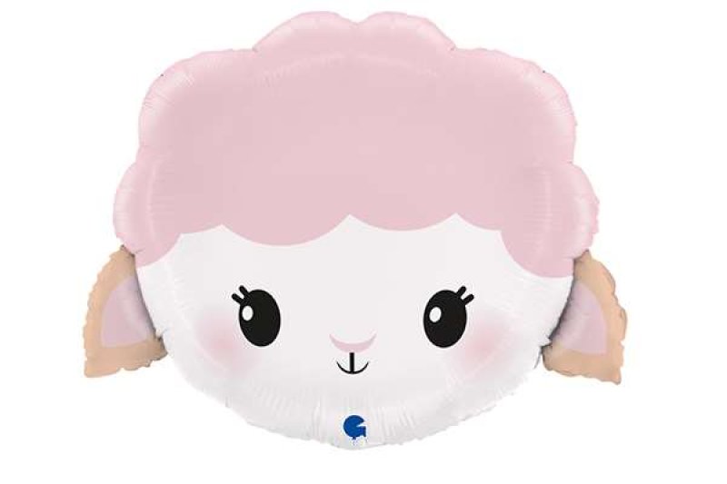 画像1: ピンクひつじ風船 5枚セット｜かわいい羊顔バルーン (1)