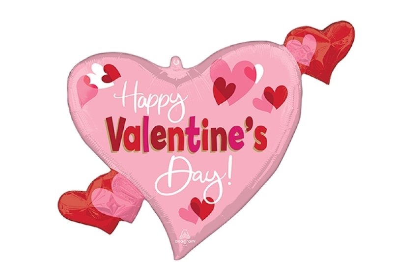 画像1: ハッピーバレンタインズ風船5枚 (1)