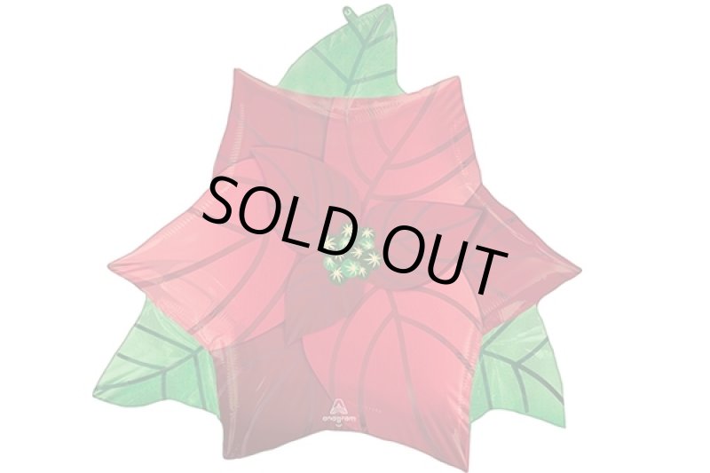 画像1: ポインセチア風船(５枚） (1)