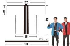画像2: 大人用不織布青海波柄祭｜不織布はっぴ3色展開｜軽量＆撥水タイプ・帯付き (2)
