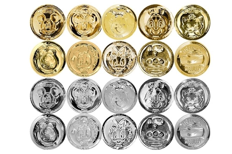 画像2: 水に浮くディズニーキャラクターキラキラコイン (2)