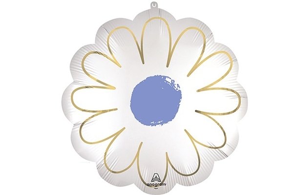 画像1:  サテンパープルデイジー風船｜上から吊れる花型バルーン｜5枚セット (1)