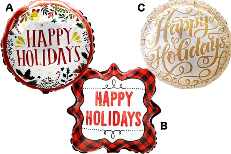画像1: ハッピーホリデー風船（5枚） (1)