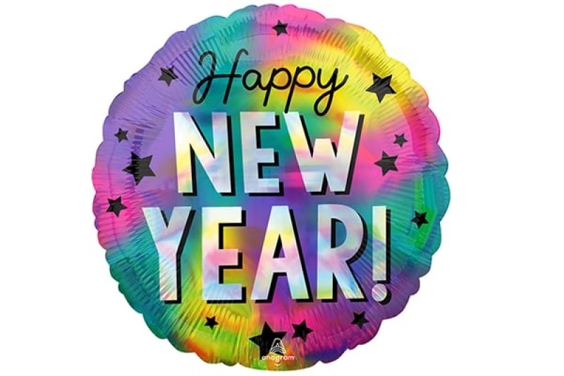 画像1:  イリデセントニューイヤー風船5枚 (1)