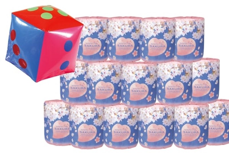 画像1: 桜トイレットペーパー出た目でプレゼント (1)