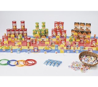縁日キャラクター輪投げセットE｜ディズニー中心の雑貨景品100個入り