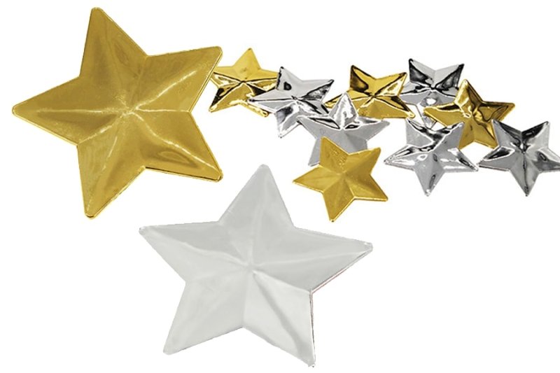 画像1: ぷかぷかキラキラスター 50個入 ゴールド・シルバー 縁日すくい用 (1)