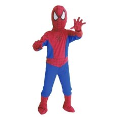画像1: 【子供用スパイダーマンコスチューム】マスク・ジャンプスーツ・グローブ付き3点セット｜ (1)