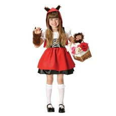 画像2: 【子供用コスプレ】オオカミ赤ずきん コスチュームセット（しっぽ付き）｜グローブ付き (2)