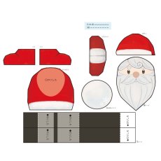 画像2: サンタとポインセチアの工作キット クリスマス ペーパークラフト 手作り (2)