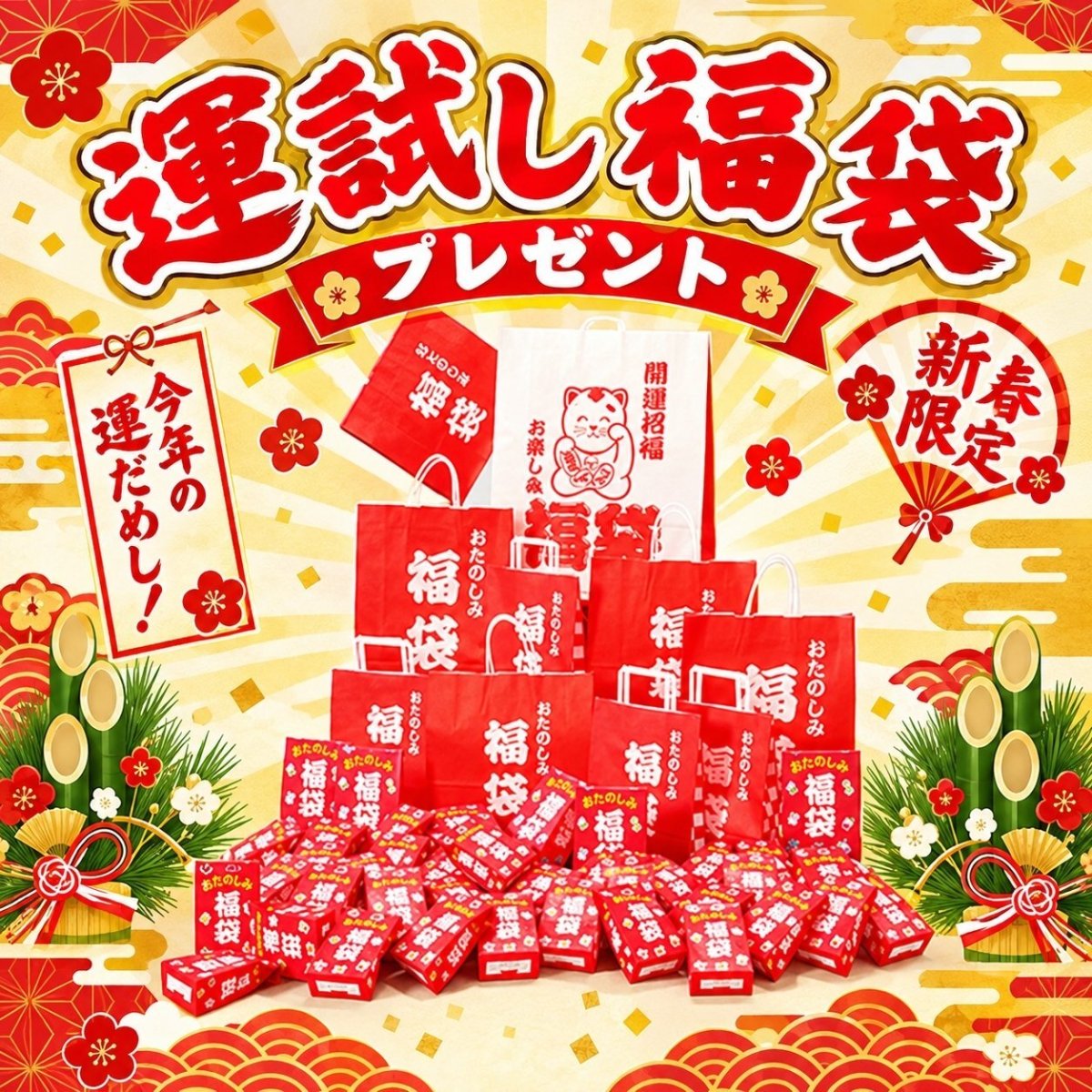画像1: 運だめしお正月福袋抽選会セット (1)