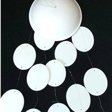 画像4: 陶器製ゆら鈴風鈴（白色仕上げ）絵付け 工作 鈴なりタイプ (4)