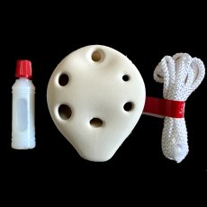 画像1: ミニオカリナ（土笛）工作キット 絵が描ける陶器製 水性ニス付き (1)